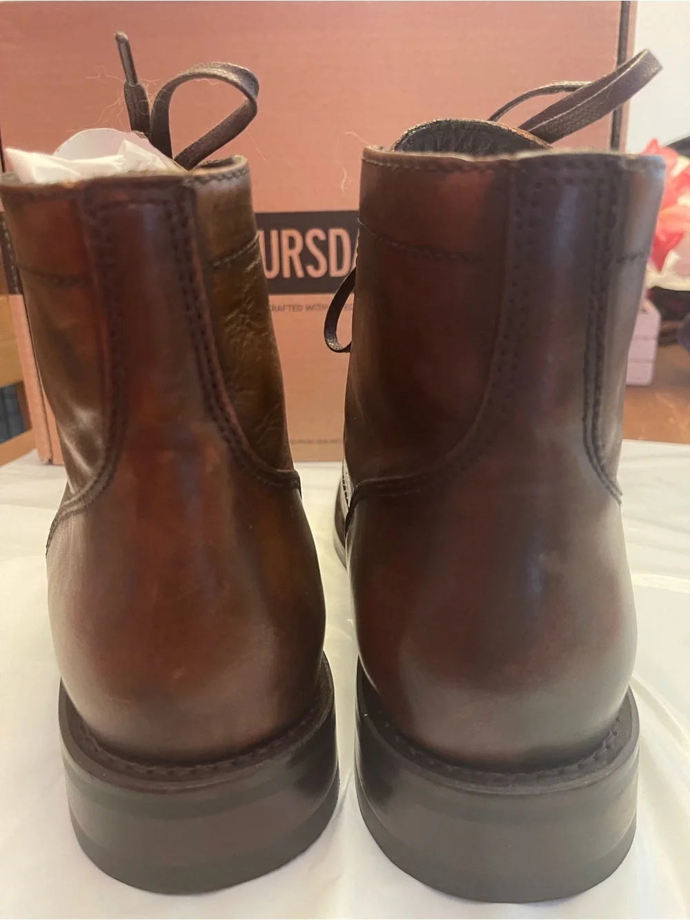 Thursday Boot Co President Black Coffee Boots Mens Size 9.5 Worn Once No Box